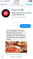 Pizza is awesome. Now we&rsquo;re talking. The Pizza Hut chatbot.