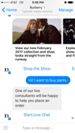 If a customer is having trouble with the Burberry chatbot, they can request to speak with a real human being to have their questions answered.