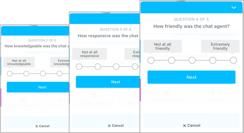 Olark's live chat ratings help Collage.com track the performance of their customer satisfaction team