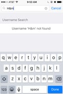 The H&M bot was not found on Kik.