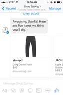 If you like picking pant sizes, you’ll love this Spring messenger bot.
