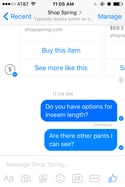The end of the conversation with Spring’s Facebook Messenger bot.
