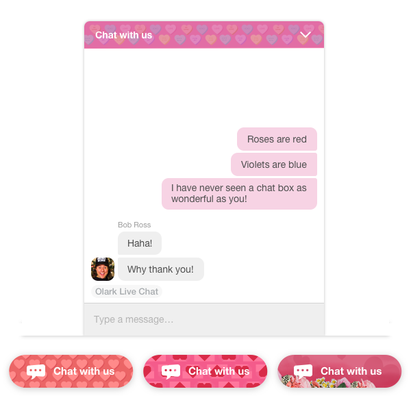 Valentine&rsquo;s Day Theme from Olark