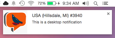 desktop notification