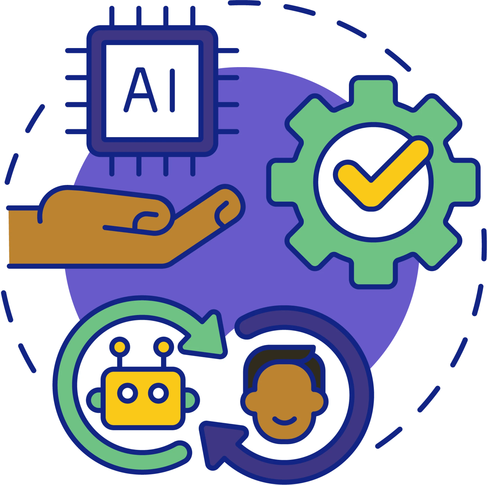 An illustration meant to depict Artificial Intelligence. 