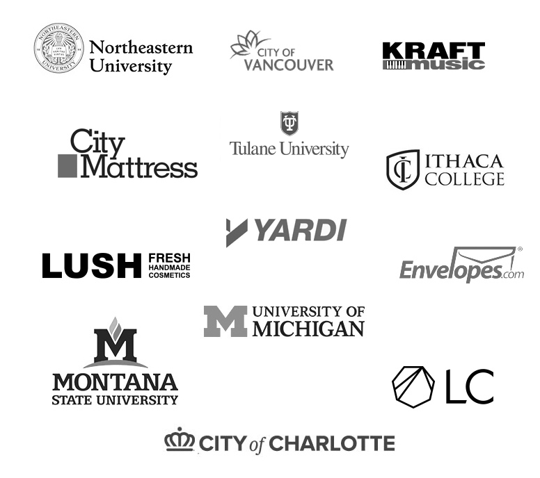 Logos of companies that use with Olark
