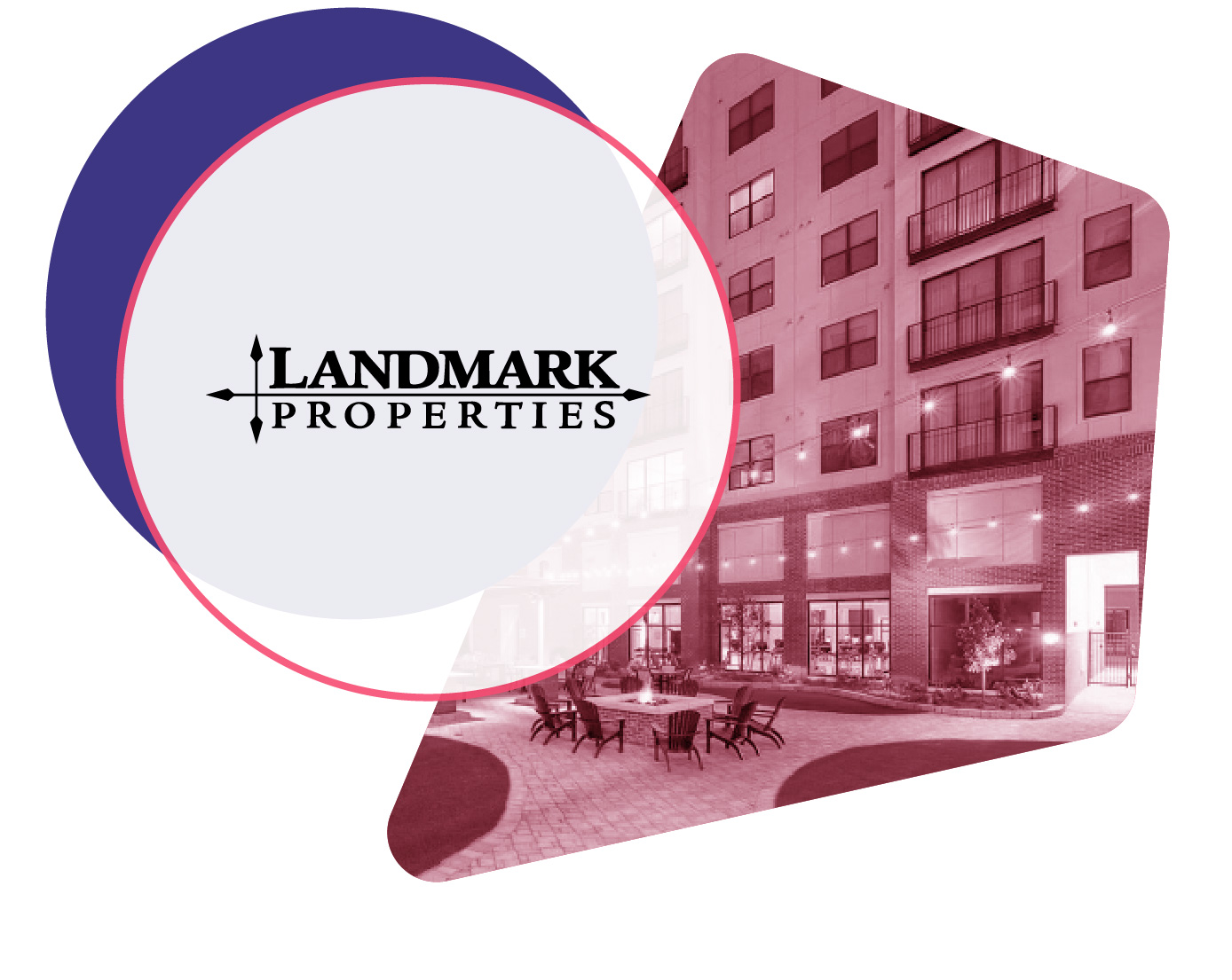 Landmark Properties logo and property