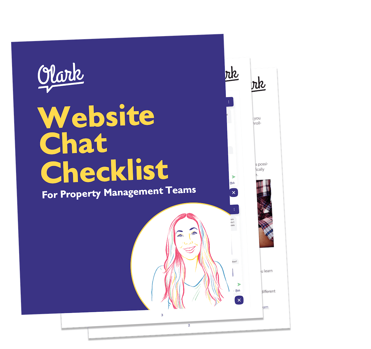 an ebook cover titled Website Chat Checklist for Property Management Teams