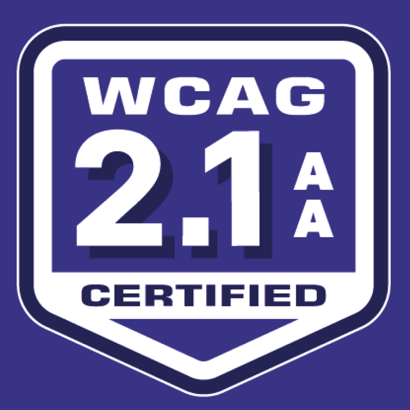 WCAG 2.1AA certified