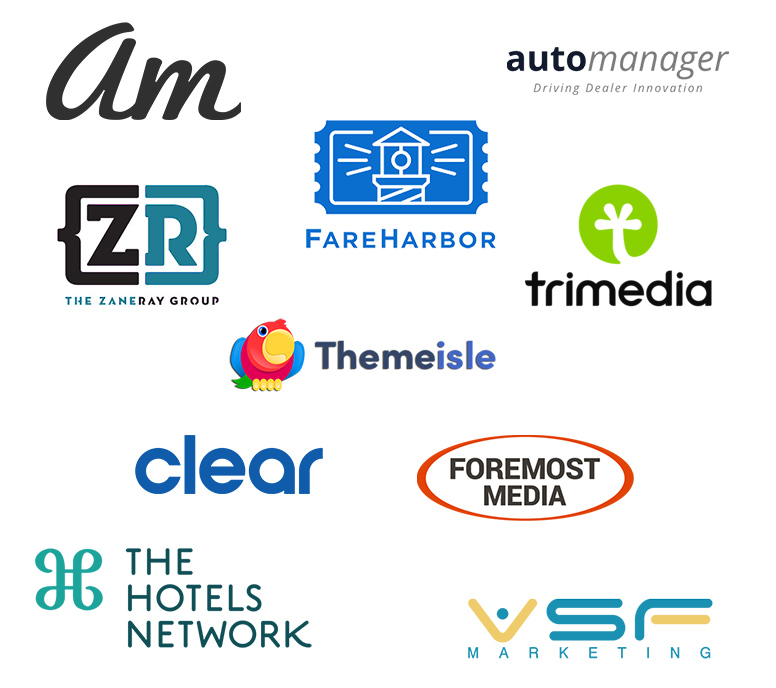 Logos of companies that partner with Olark