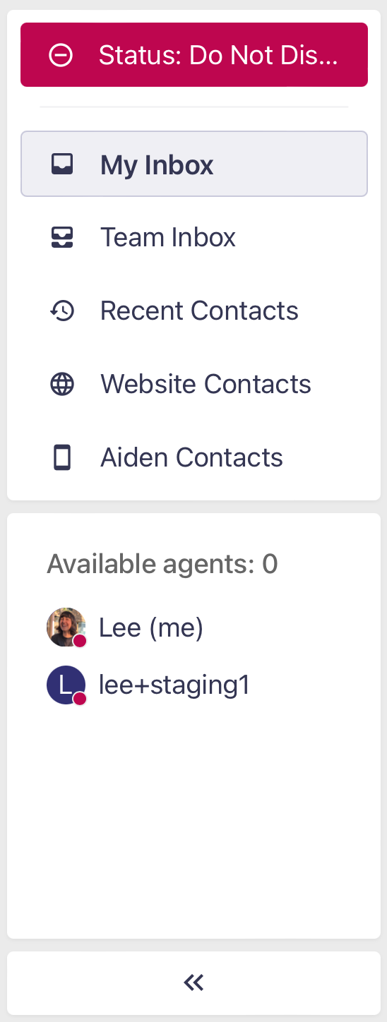 the expanded sidebar in the new Agent Console.
